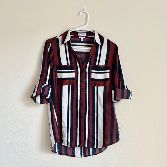 Express Slim Fit Stripe Portofino Shirt - Picture 2 of 6